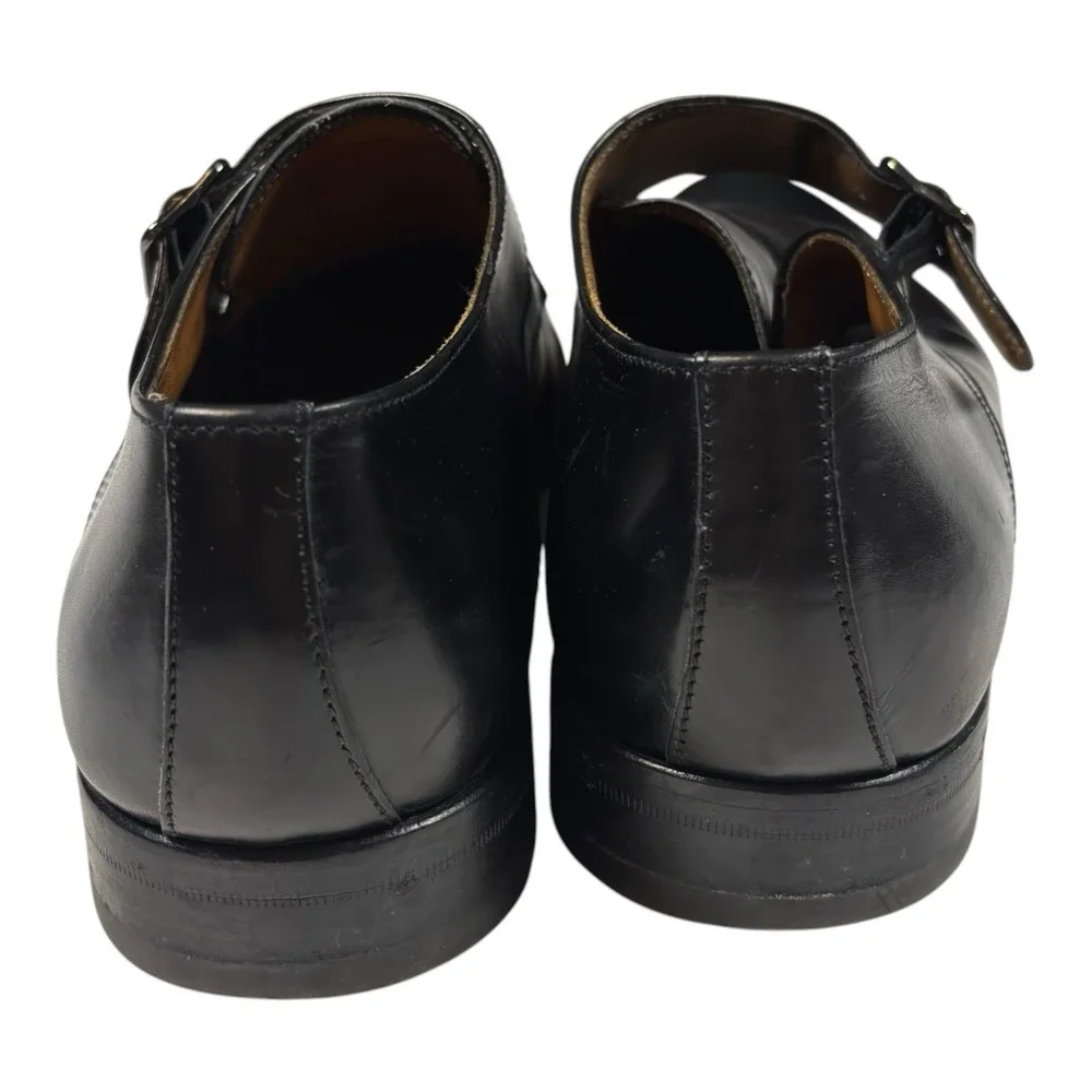 Antonio‎ Maurizi Men's Shoes Size 43.5 Black Leather Monk Strap